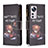 Custodia Portafoglio In Pelle Fantasia Modello Cover con Supporto B04F per Xiaomi Mi 12S Pro 5G Nero