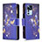Custodia Portafoglio In Pelle Fantasia Modello Cover con Supporto B04F per Xiaomi Mi 12T Pro 5G Blu Notte