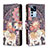 Custodia Portafoglio In Pelle Fantasia Modello Cover con Supporto B04F per Xiaomi Mi 12T Pro 5G Marrone