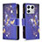 Custodia Portafoglio In Pelle Fantasia Modello Cover con Supporto B04F per Xiaomi Mi 13 5G Blu Notte