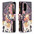 Custodia Portafoglio In Pelle Fantasia Modello Cover con Supporto B04F per Xiaomi Poco F3 5G Marrone