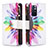 Custodia Portafoglio In Pelle Fantasia Modello Cover con Supporto B04F per Xiaomi Poco M4 Pro 5G Multicolore