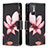 Custodia Portafoglio In Pelle Fantasia Modello Cover con Supporto B04F per Xiaomi Redmi Note 10T 5G Rosso