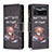 Custodia Portafoglio In Pelle Fantasia Modello Cover con Supporto B04F per Xiaomi Redmi Note 11E Pro 5G Grigio Scuro