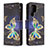 Custodia Portafoglio In Pelle Fantasia Modello Cover con Supporto B05F per Samsung Galaxy S21 Ultra 5G