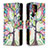 Custodia Portafoglio In Pelle Fantasia Modello Cover con Supporto B05F per Samsung Galaxy S21 Ultra 5G