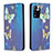 Custodia Portafoglio In Pelle Fantasia Modello Cover con Supporto B05F per Xiaomi Mi 11i 5G (2022) Blu