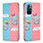 Custodia Portafoglio In Pelle Fantasia Modello Cover con Supporto B05F per Xiaomi Poco M4 Pro 5G Rosa