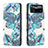 Custodia Portafoglio In Pelle Fantasia Modello Cover con Supporto B05F per Xiaomi Poco X4 Pro 5G Cielo Blu