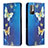 Custodia Portafoglio In Pelle Fantasia Modello Cover con Supporto B05F per Xiaomi Redmi Note 10 5G Blu