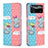 Custodia Portafoglio In Pelle Fantasia Modello Cover con Supporto B05F per Xiaomi Redmi Note 11E Pro 5G Rosa