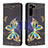 Custodia Portafoglio In Pelle Fantasia Modello Cover con Supporto B09F per Samsung Galaxy S21 5G