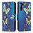 Custodia Portafoglio In Pelle Fantasia Modello Cover con Supporto B09F per Samsung Galaxy S21 FE 5G