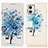 Custodia Portafoglio In Pelle Fantasia Modello Cover con Supporto D02Y per Motorola Moto G73 5G Blu