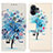 Custodia Portafoglio In Pelle Fantasia Modello Cover con Supporto D02Y per Nothing Phone 2 Blu