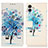 Custodia Portafoglio In Pelle Fantasia Modello Cover con Supporto D02Y per Samsung Galaxy A04 4G Blu