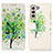 Custodia Portafoglio In Pelle Fantasia Modello Cover con Supporto D02Y per Samsung Galaxy S21 FE 5G Verde