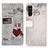 Custodia Portafoglio In Pelle Fantasia Modello Cover con Supporto D02Y per Sony Xperia 10 III