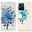 Custodia Portafoglio In Pelle Fantasia Modello Cover con Supporto D02Y per Xiaomi Redmi Note 12 4G Blu