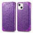 Custodia Portafoglio In Pelle Fantasia Modello Cover con Supporto H01 per Apple iPhone 13 Mini Viola