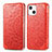 Custodia Portafoglio In Pelle Fantasia Modello Cover con Supporto H01 per Apple iPhone 14 Plus Rosso