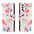 Custodia Portafoglio In Pelle Fantasia Modello Cover con Supporto H01X per Samsung Galaxy A13 4G Rosa Caldo