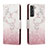 Custodia Portafoglio In Pelle Fantasia Modello Cover con Supporto H01X per Samsung Galaxy S23 5G Rosa