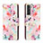 Custodia Portafoglio In Pelle Fantasia Modello Cover con Supporto H01X per Samsung Galaxy S23 5G Rosa Caldo