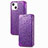 Custodia Portafoglio In Pelle Fantasia Modello Cover con Supporto H02 per Apple iPhone 14 Plus Viola