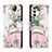 Custodia Portafoglio In Pelle Fantasia Modello Cover con Supporto H02X per Samsung Galaxy A13 4G Rosa