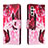 Custodia Portafoglio In Pelle Fantasia Modello Cover con Supporto H02X per Samsung Galaxy A13 5G Rosa Caldo