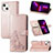 Custodia Portafoglio In Pelle Fantasia Modello Cover con Supporto H04 per Apple iPhone 13