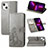 Custodia Portafoglio In Pelle Fantasia Modello Cover con Supporto H04 per Apple iPhone 14