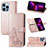 Custodia Portafoglio In Pelle Fantasia Modello Cover con Supporto H04 per Apple iPhone 14 Pro