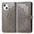 Custodia Portafoglio In Pelle Fantasia Modello Cover con Supporto H05 per Apple iPhone 14 Plus Grigio