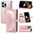 Custodia Portafoglio In Pelle Fantasia Modello Cover con Supporto H06 per Apple iPhone 14 Pro