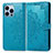 Custodia Portafoglio In Pelle Fantasia Modello Cover con Supporto H06 per Apple iPhone 15 Pro Max Blu