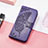 Custodia Portafoglio In Pelle Fantasia Modello Cover con Supporto H08 per Apple iPhone 14 Pro Max Viola