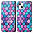 Custodia Portafoglio In Pelle Fantasia Modello Cover con Supporto H09 per Apple iPhone 13 Mini Viola