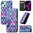 Custodia Portafoglio In Pelle Fantasia Modello Cover con Supporto H09 per Apple iPhone 14