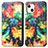 Custodia Portafoglio In Pelle Fantasia Modello Cover con Supporto H09 per Apple iPhone 14 Plus Colorato