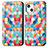 Custodia Portafoglio In Pelle Fantasia Modello Cover con Supporto H09 per Apple iPhone 15