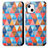 Custodia Portafoglio In Pelle Fantasia Modello Cover con Supporto H09 per Apple iPhone 15 Plus