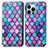 Custodia Portafoglio In Pelle Fantasia Modello Cover con Supporto H10 per Apple iPhone 13 Pro Max Viola