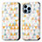 Custodia Portafoglio In Pelle Fantasia Modello Cover con Supporto H10 per Apple iPhone 14 Pro