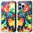 Custodia Portafoglio In Pelle Fantasia Modello Cover con Supporto H10 per Apple iPhone 14 Pro