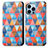 Custodia Portafoglio In Pelle Fantasia Modello Cover con Supporto H10 per Apple iPhone 15 Pro Max