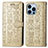 Custodia Portafoglio In Pelle Fantasia Modello Cover con Supporto H12 per Apple iPhone 14 Pro