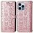 Custodia Portafoglio In Pelle Fantasia Modello Cover con Supporto H12 per Apple iPhone 15 Pro