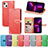 Custodia Portafoglio In Pelle Fantasia Modello Cover con Supporto H13 per Apple iPhone 13